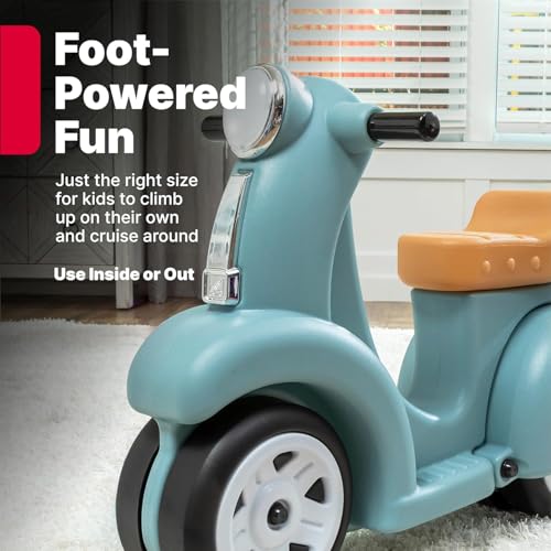 Step2 Ride Along Scooter Kids Push Car, Foot Powered Ride On Toy, Practice Balance with 4 Wheels, Made of Durable Plastic, Max Weight 40 lbs., For Toddlers 1.5-4 Years Old, Aqua - image 4
