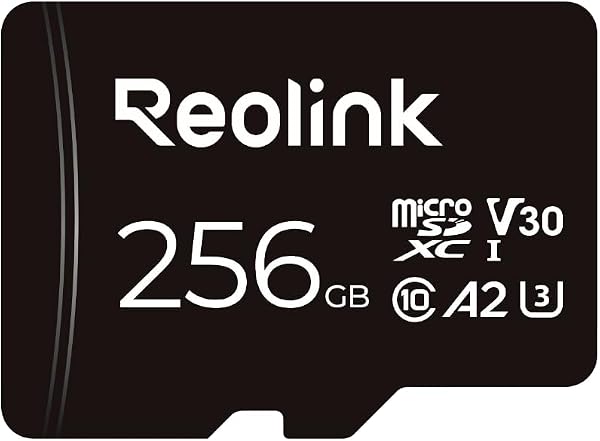 REOLINK 256GB microSDXC Memory Card, Up to 100MB/s, 4K UHD, U3, A2, V30, Class 10, FAT32, Micro SD Card Fully Compatible