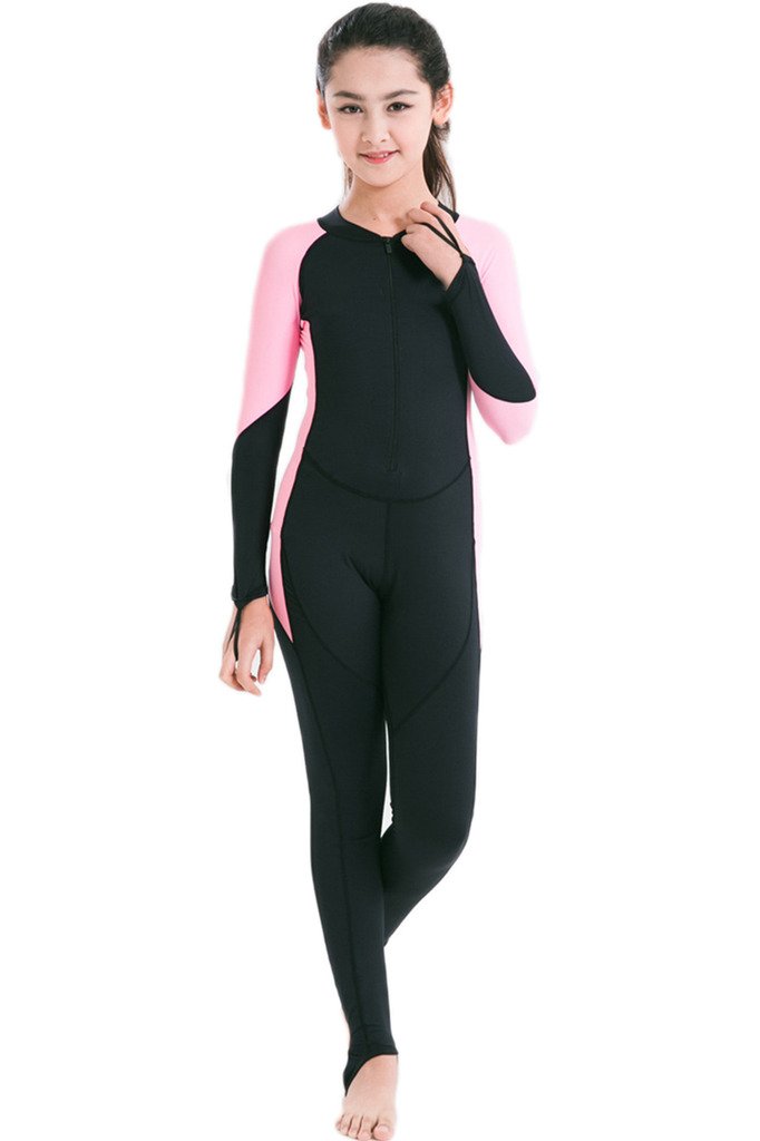 Kids Long Sleeve Swimsuit For Boys Girls One Piece Full