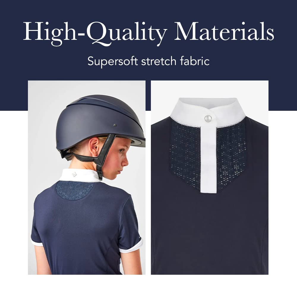 LeMieux Young Rider Belle Show Shirt avec tissu extensible doux – Haut de sport pour cavaliers – T-shirt classique léger à manches courtes