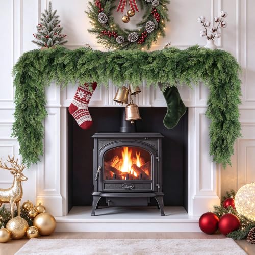 6FT Christmas Cedar Garland Artificial Greenery Indoor Outdoor Decoration - image 3