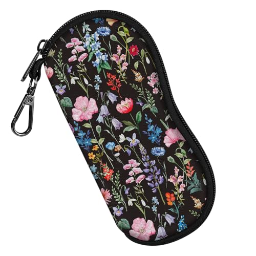 Image of FINTIE Glasses Case with Carabiner, Ultralight Neoprene Sunglasses Pouch