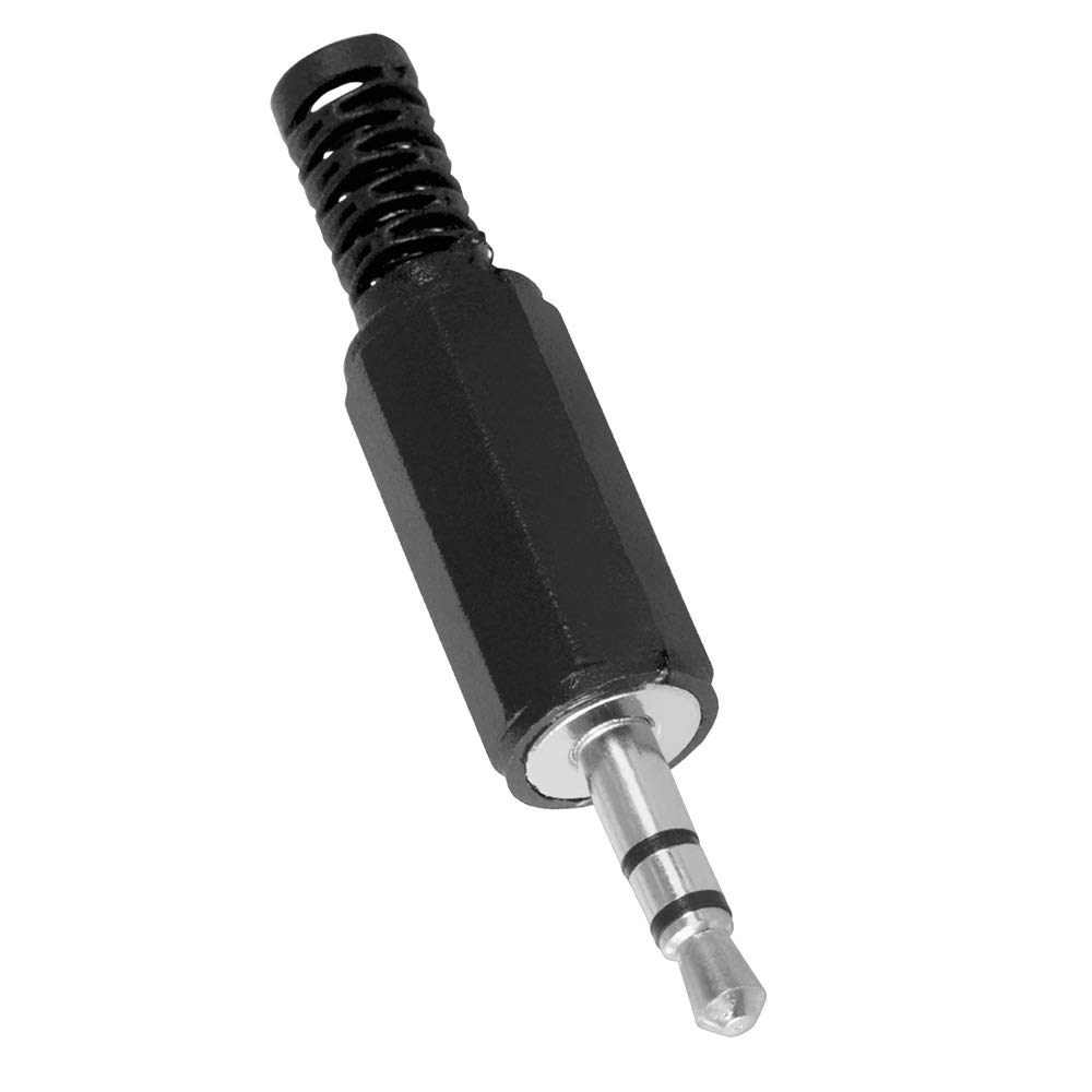 BestPlug Klinke Stereo Stecker 3,5 mm zum selbst löten – Lötversion, 3-polig, Schwarz