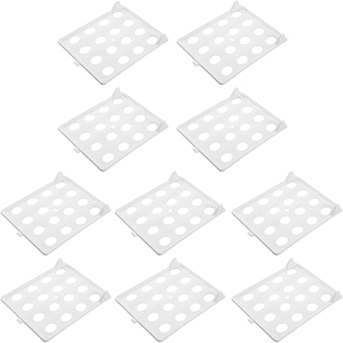 Juego de 10 organizadores de camisetas blancas apilables para almacenamiento de ropa, organizador de camisas para estantes y armario, apilador de
