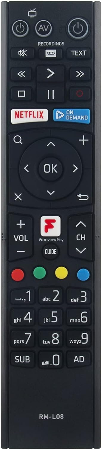 Replacement Remote Control RM-L08 for Humax FVP-4000T FVP-5000T FVP-5000 Freeview Play HD TV Recorder, Black - Image 2