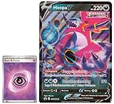 carte pokemon hoopa ex full art Carte Jumbo originale PKM XXL BB-Toy-Trades TCG PKM Carte promo XXL noire Hoopa V SWSH176 – Allemand – Fullart Holo Mega Jumbo Carte unique avec pochette BB-Toy-Trades (Hoopa)