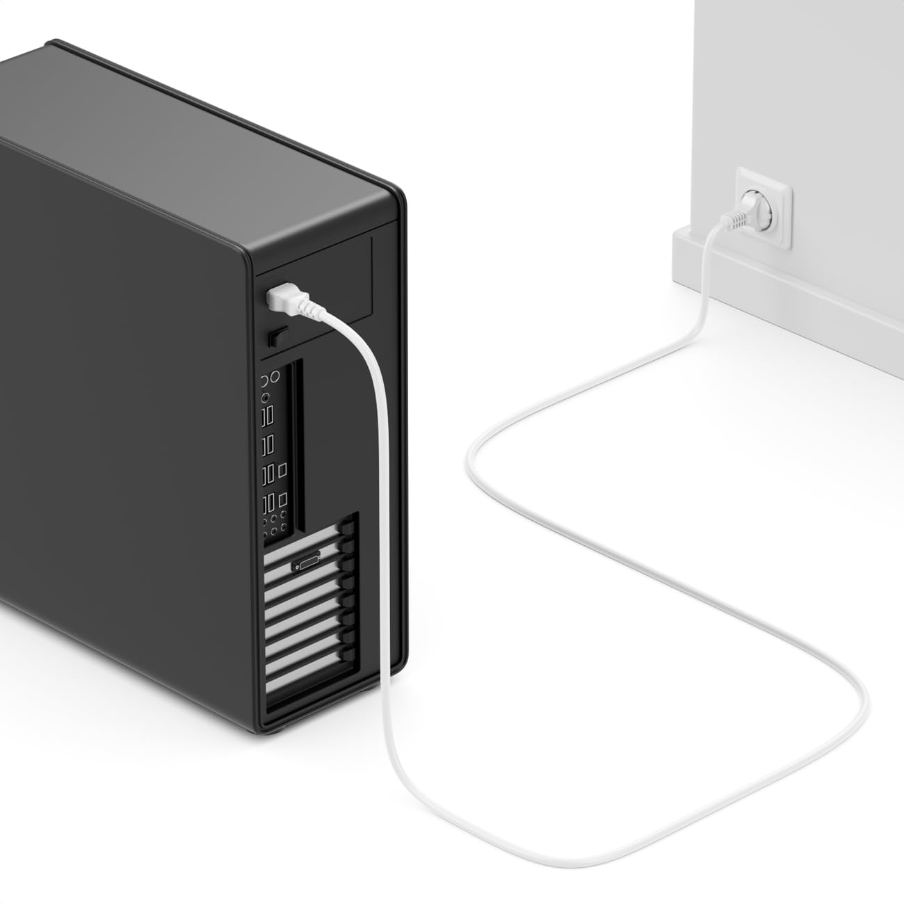 deleyCON 2m Câble d'alimentation Cordon Électrique Fiche avec Contact deleyCON 2m Câble d'alimentation Cordon Électrique Fiche avec Contact