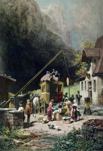 Cuadro arte pared para renovar salones pintura de Carl Spitzweg Solo i pensieri 60x90cm