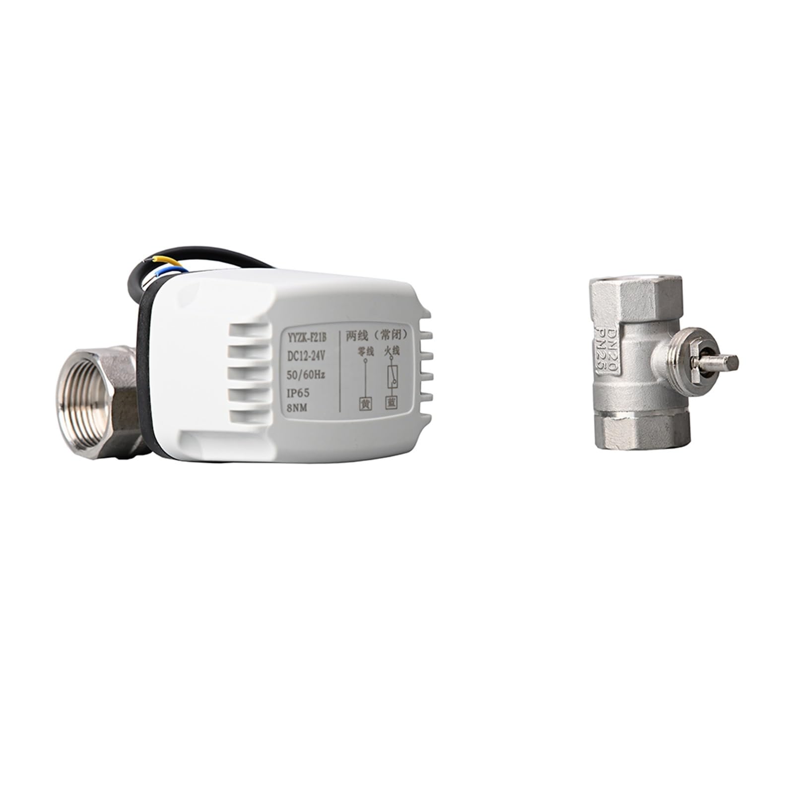 DN15 DN20 DN25 vanne motorisée en Acier Inoxydable 220V 12V 24V 3 Fils 2 contrôle vanne à Bille électrique Grand Couple Moteur en métal (Size : DN32, Color : 12VDC)