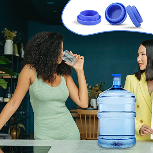5 Gallon Water Bottle Caps Pack Of 6, Silicone Replacement Caps For 5 Gallon Water Jug Reusable, No Spill 5 Gallon Water Jug Lids Leak Proof Fit 55Mm Bottles #TOP6