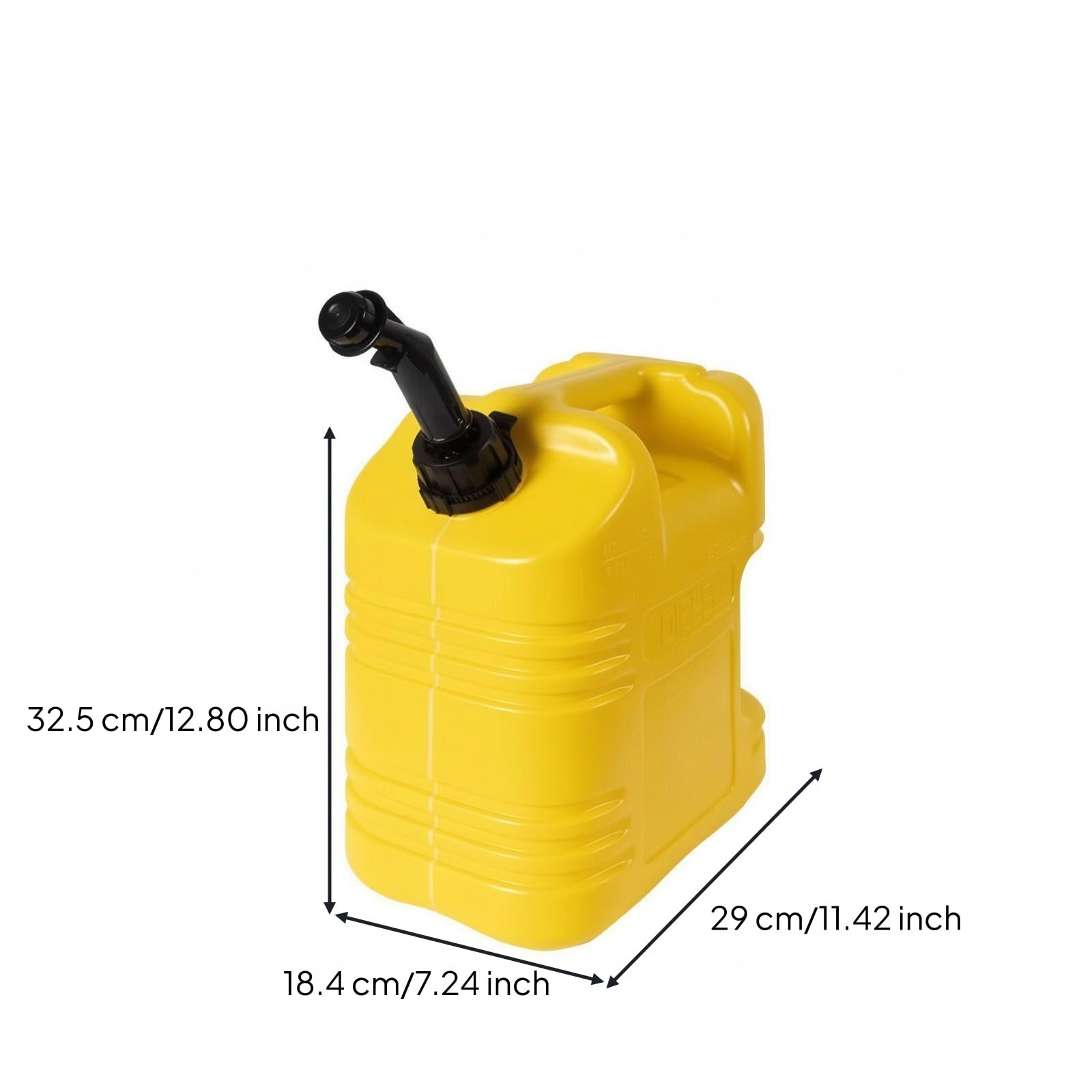 rockible Garrafa para Carburante con Vertedor, Amarillo, 10L