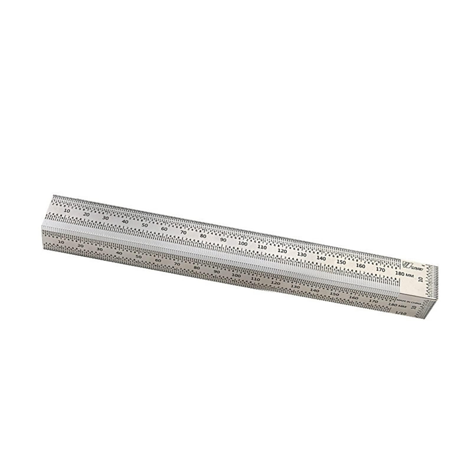 Strafbrg 180Mm Precision Marking T-Rule Stainless Steel T Type Hole Ruler For Woodworking Scribing Line Carpenter Square Measuring Tool,Precise Tool(180Mm)