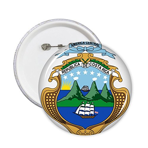 Badge rond Costa Rica lot de 5 pièces souvenir symbole pays idée cadeau taille L