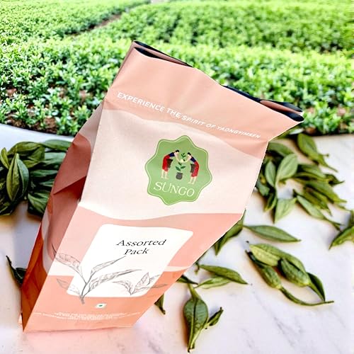 Image of Made in Nagaland| Sungo Assorted Pack, Green Tea bags, 5 Varieties - Tulsi, Cinnamon, Pandan, Tea Flower SUNGO Organic Green Tea