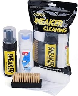 محلول تنظيف الاحذية الرياضية: مجموعة تنظيف احذية بيضاء لاحذية كرة السلة والاحذية الرياضية الشبكية، مقاس واحد