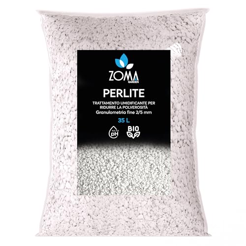 ZOMA - Perlite per Piante in Vaso Leggera e Porosa, Perlite Giardinaggio ideale per Terricci, per Piante, Ortaggi e Spezie - 35L