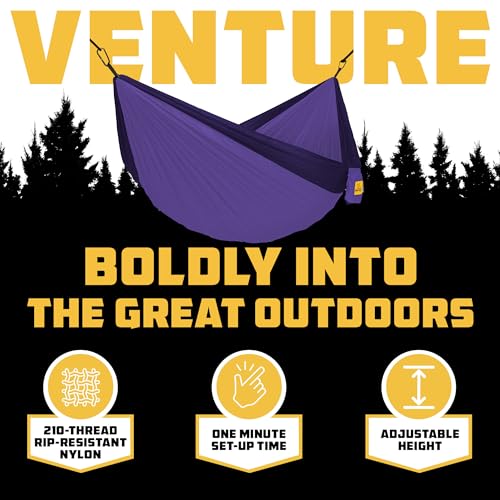Image of Wise Owl Outfitters Camping Hammock - up to 500lbs Portable Hammock with Tree Straps - Travel, Backpacking, Hiking, Outdoors Camping Gear - Single or Double