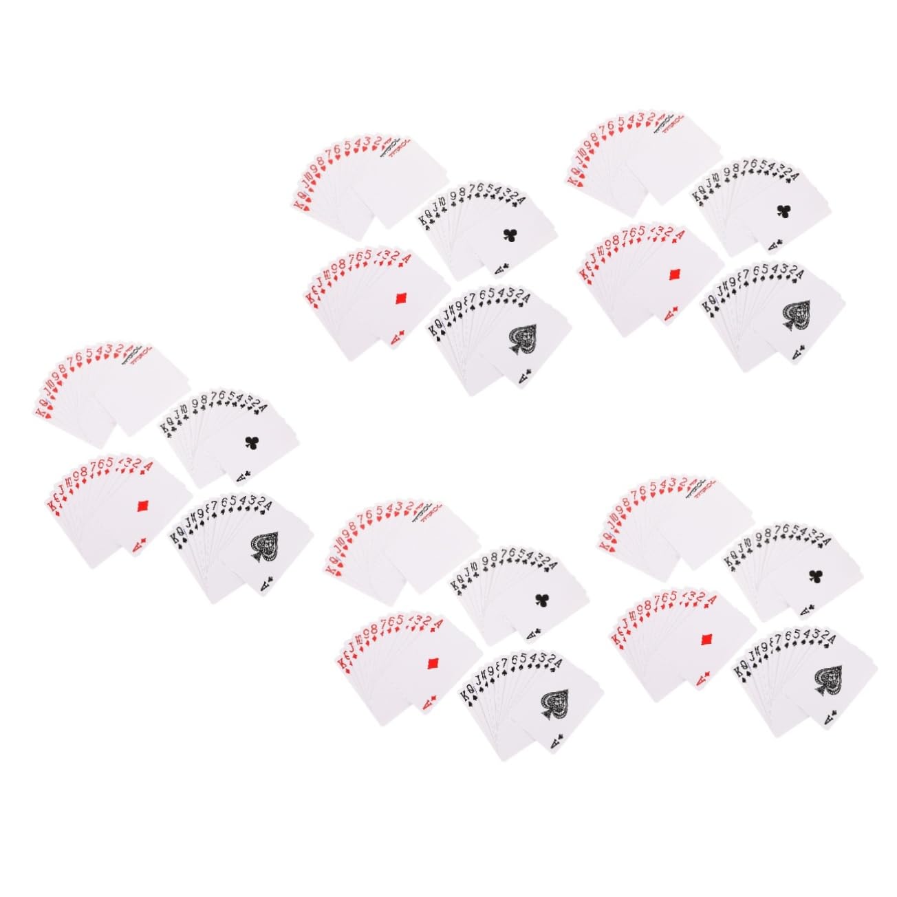 ibasenice 5sets Carte Da Poker Termiche Per Carte Vuote Per Giochi e Festività Materiale Sicuro e Portatile Per Divertimento Familiare e Creatività