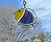 Yellow and Purple Tropical Fish Handmade Stained Glass Sun Catcher Ornament