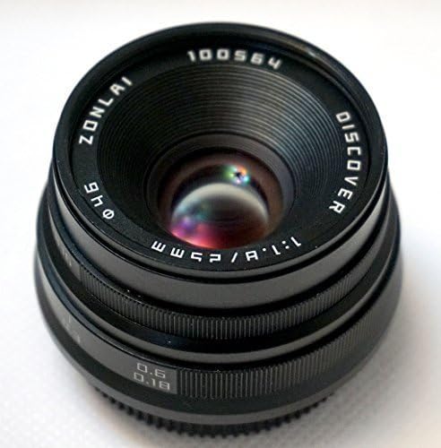 25mm F1.8 Discover Manual Focus Lens Black for Fujifilm XF Mount Camera