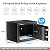 Bonsaii Safe Box with Electronic Keypad, Steel Security Lock Box with Key, 0.23 Cubic Feet, 9.06" W x 6.69" D x 6.69" H, Small Hidden Safe for Cash Jewelry #1