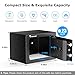 Bonsaii Safe Box with Electronic Keypad, Steel Security Lock Box with Key, 0.23 Cubic Feet, 9.06