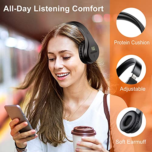 Portable Rechargeable Fm Radio Headphones Bluetooth Earmuffs, Transistor Radios With Best Reception, Wireless Radio Headset Built-In Mic, Support Tf Card. Walkman Radio For Mowing,Jogging, Working… #TOP4