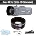Wide Angle Lens Kit for Canon VIXIA HF R82, HF R80, HF R800, HF R700, HF R72, HF R70 Camcorder Includes High Definition .43x Wide Angle Lens W/Macro + LensPen Cleaning Kit + Lens Cap Keeper + More