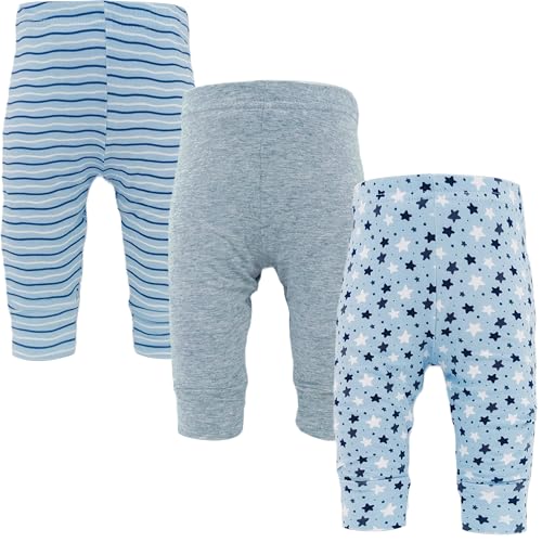 Image of 123 Bear Infant and Toddler Soft Cotton Spandex Boys and Girls Pants Multipacks