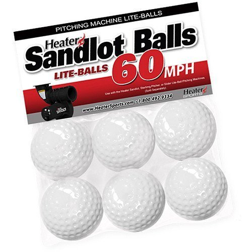 Heater Trend Sports 60 Mph Sandlot Balls - 6 Pack (Rubber, 9 Inch) #TOP16