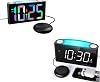 Alarm Clock for Heavy Sleepers Deaf Hard of Hearing, Vibrating Alarm with Bedshaker, Rainbow Alarm Clock for Kids Adults Seniors