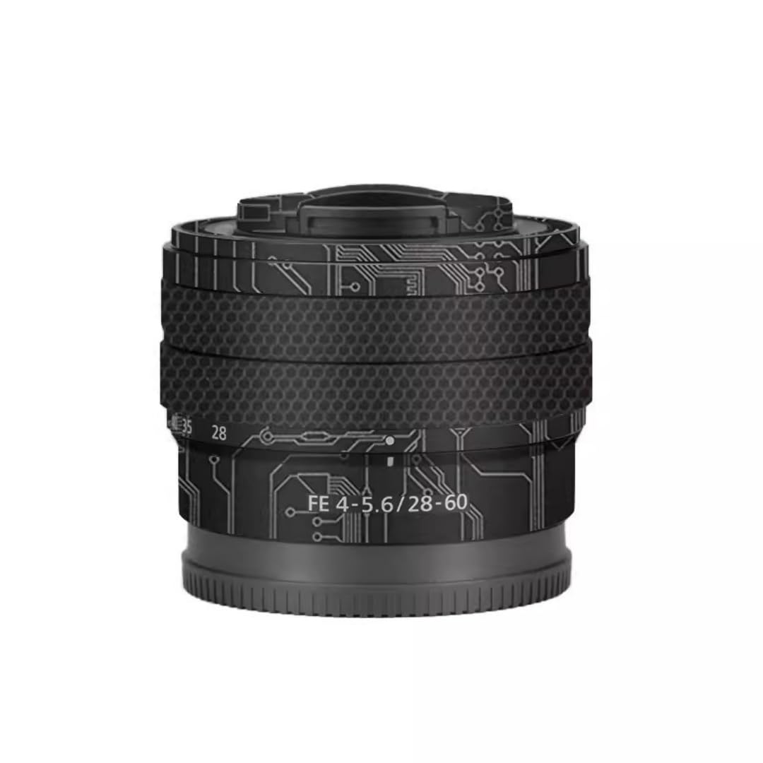Camera Lens Skin Anti-Scratch Sticker for Sony FE 28-60mm F4-5.6 Coat Vinyl Protective Film Decals 28-60 4-5.6(Circuit Titanium)