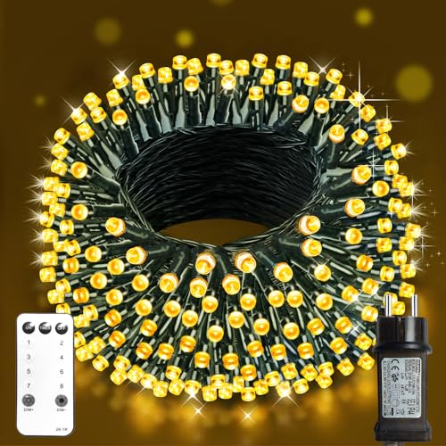 60M 500LED Lichterkette außen, LED Lichterkette Weihnachtsbaum außen...