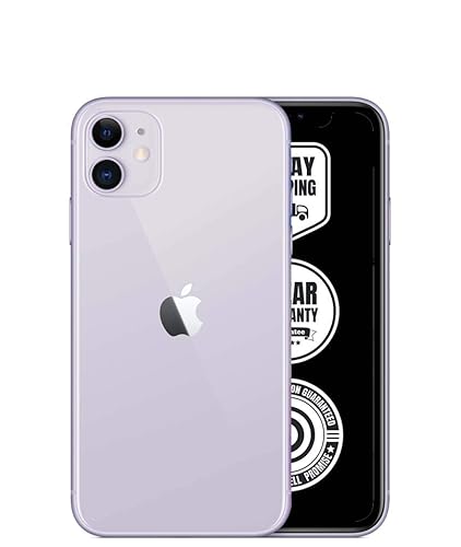 Apple iPhone 11, 64GB, Purple - Fully Unlocked (Renewed) - 64GB - Purple - Unlocked - Renewed