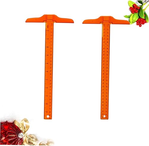 Miniatura 6 de Regla cuadrada en T transparente, regla de medición de plástico, regla de tiro con arco, regla de escala arquitectónica, regla de redacción t regla