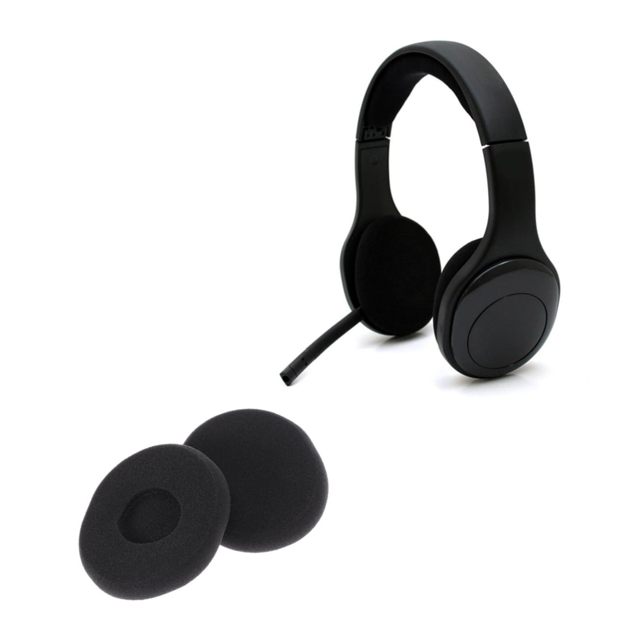 Homoyoyo Earpads for H800 Replacement Foam Ear Pads Black 75x65mm Pair for Headset