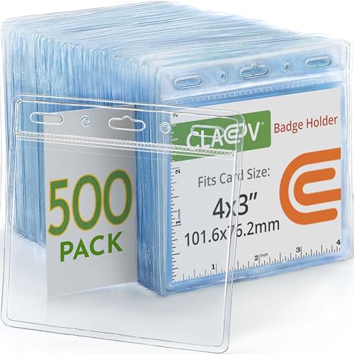 Protecteurs de cartes horizontaux Claev x500 en plastique transparent