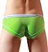MEYKISS Mens Ice Silk Breathable Triangle Underpants Brief Panties (US M, Green)