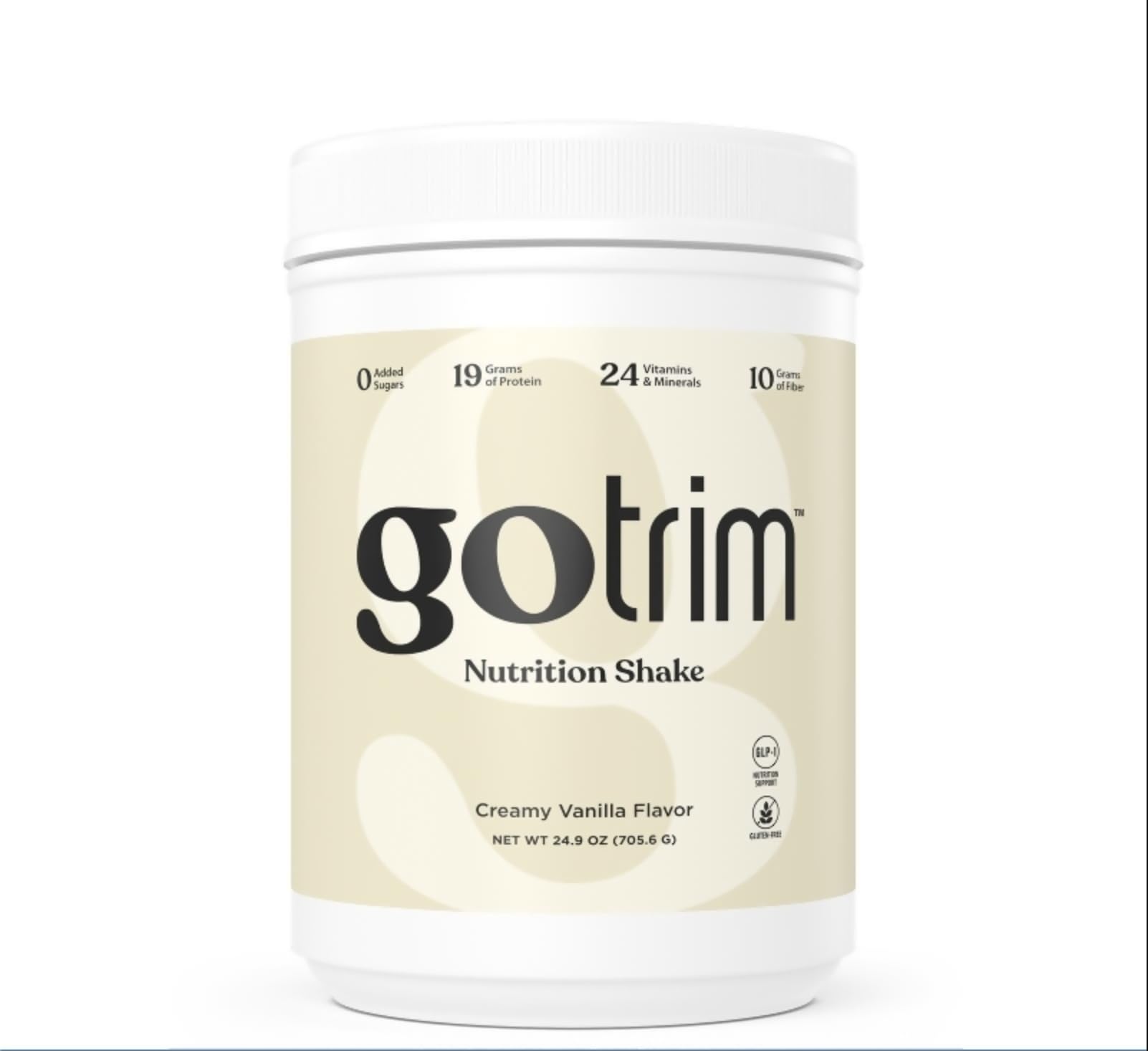 Sponsored Ad - GoTrim Nutrition Shakes - Creamy Vanilla, High Protein, Meal Replacement Shake with 19g Protein & 10g Fiber, Ready to Drink, Gluten-Free, No Added Sugar, 14 Servings