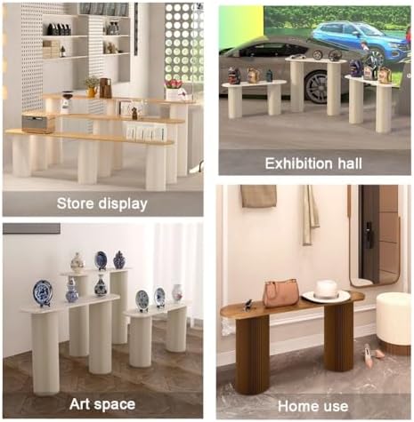 Portable Folding Display Table for Craft Shows & Entryway Organization - Versatile Retail Shelves for Events, Markets, and Home Use
