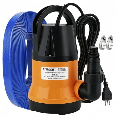 Sump Pump Submersible Water Pump With 25Ft Hose Kit And 25Ft Cord