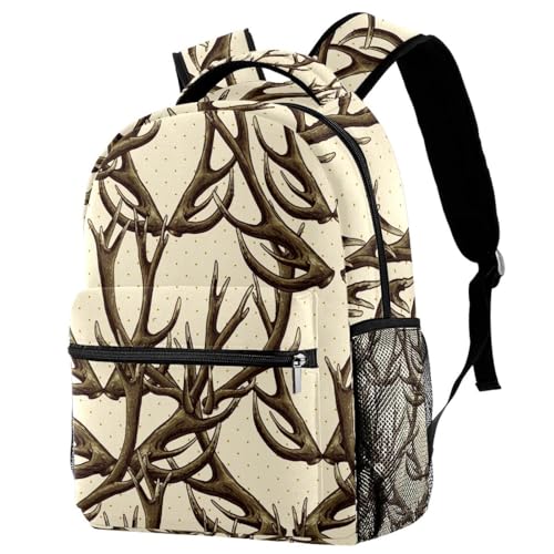 Sac de voyage décontracté multicolore pour garçons et filles style bois de cerf