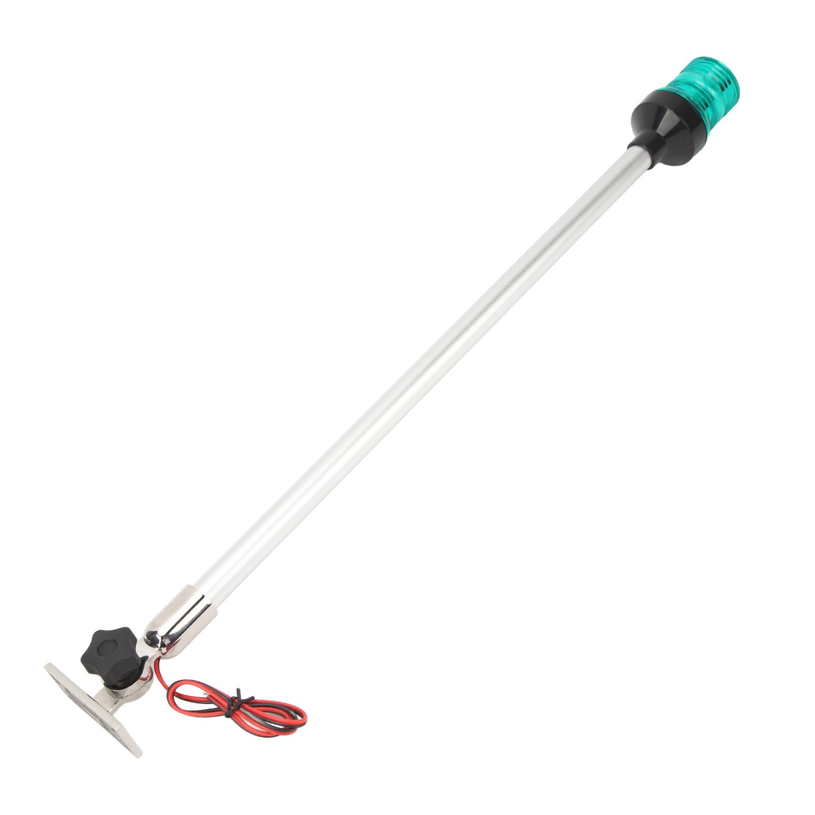 Luce Marina per Palo di Poppa a LED Stabile Base in Acciaio Inossidabile 316 Luce di Navigazione per Barca per Yacht da Pesca 24 "33 LED (verde)