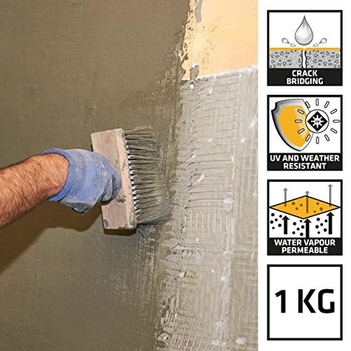 Image of SIKA - Sika CemCrete, Acrylic waterproof coating system for concrete and masonry, White, 1kg