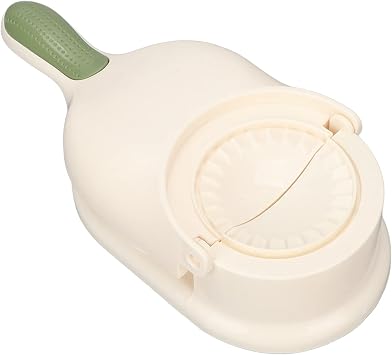 2 In 1 Dumpling Maker, Portable Dough Pressing Tool Manual Dumpling Maker, Chinese Dumpling Pie Making Equipment, Kitchen Making Tool for Making Wonton Rolls Potsticker Fruit Pies White