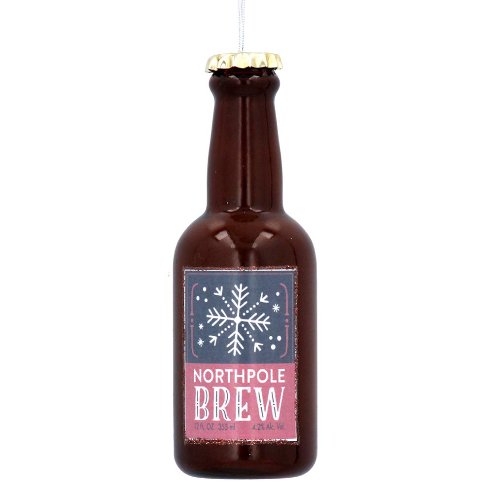 Gisela Graham Brown Bottle Of Northpole Brew Beer Hanging Christmas Decoration