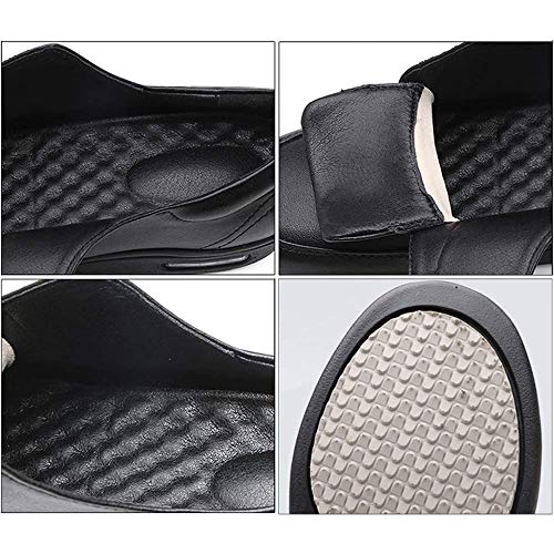 Memory Foam Air Cushion Elderly Shoes Edema Shoes, for Grandma Grandpa Elderly Walking Shoes, for Diabetic Arthritis Swollen Footwear,Black-364