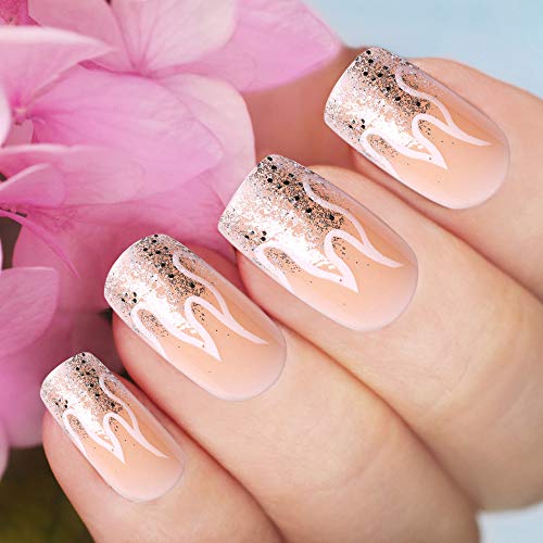 Aethland 72pcs Press On False Nails丨3 Boxes Colorful Short Nails with Adhesive Tabs for Women - Thumbnail 3