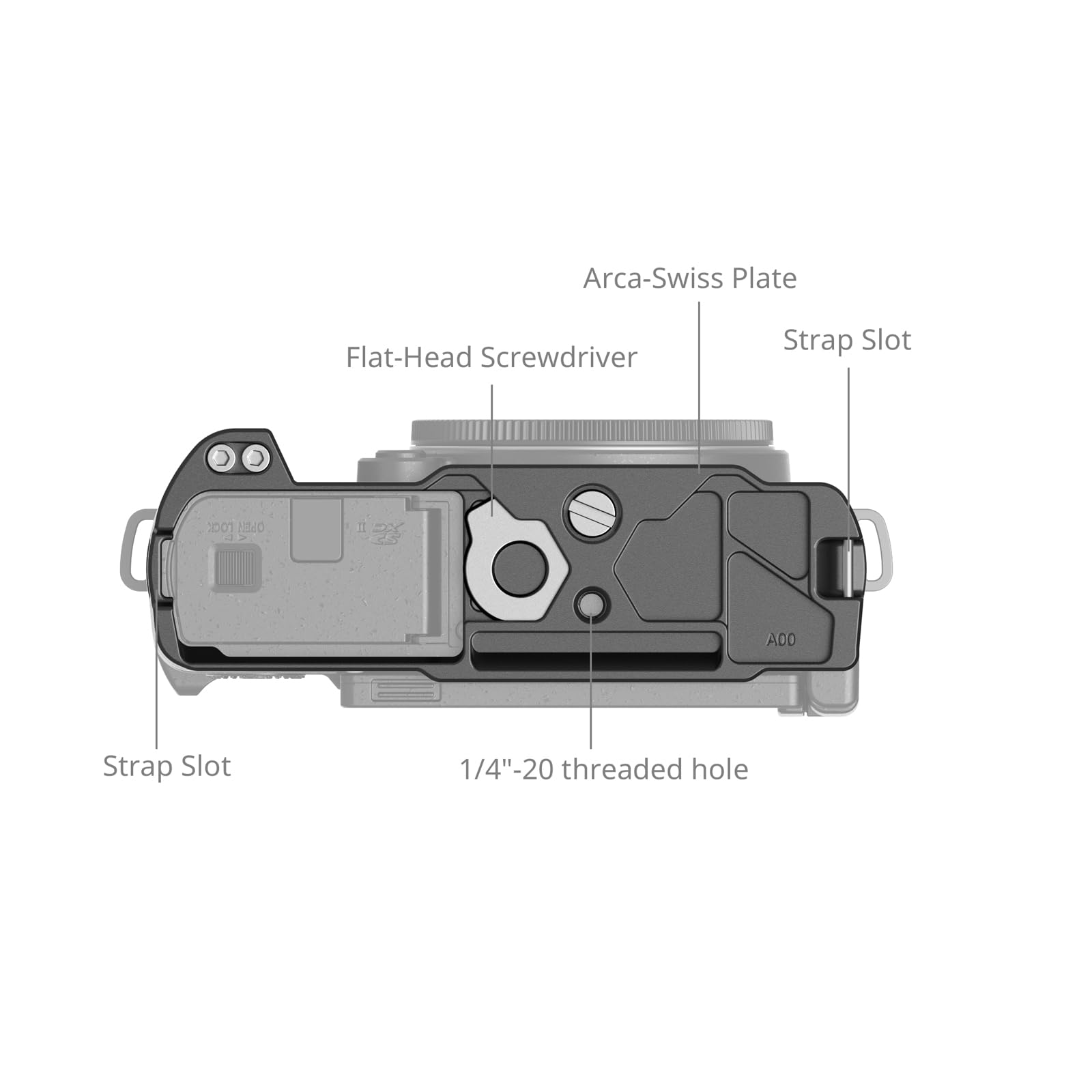 SMALLRIG L-Shape Handle dla Panasonic LUMIX S9 with Ergonomic Silicone Grip, ​​Wbudowana Płytka Szybkiego Uwalniania dla Arca do Szybkiego Włączania Statywów/Fotografowania z Ręki - 4517