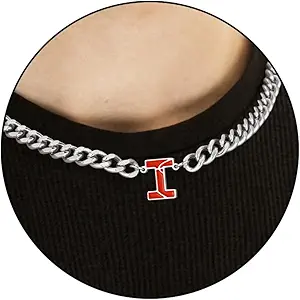 Basketball Necklaces for Boys Stainless Steel Initial Necklace with Letter A-Z 6.5mm Cuban Chain Adjustable Gifts for Men Boys 16+2 Inches